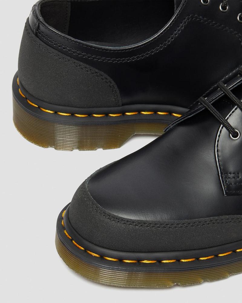 Men's Dr Martens 1461 Guard Panel Leather Oxfords Shoes Black | AU 592LIS